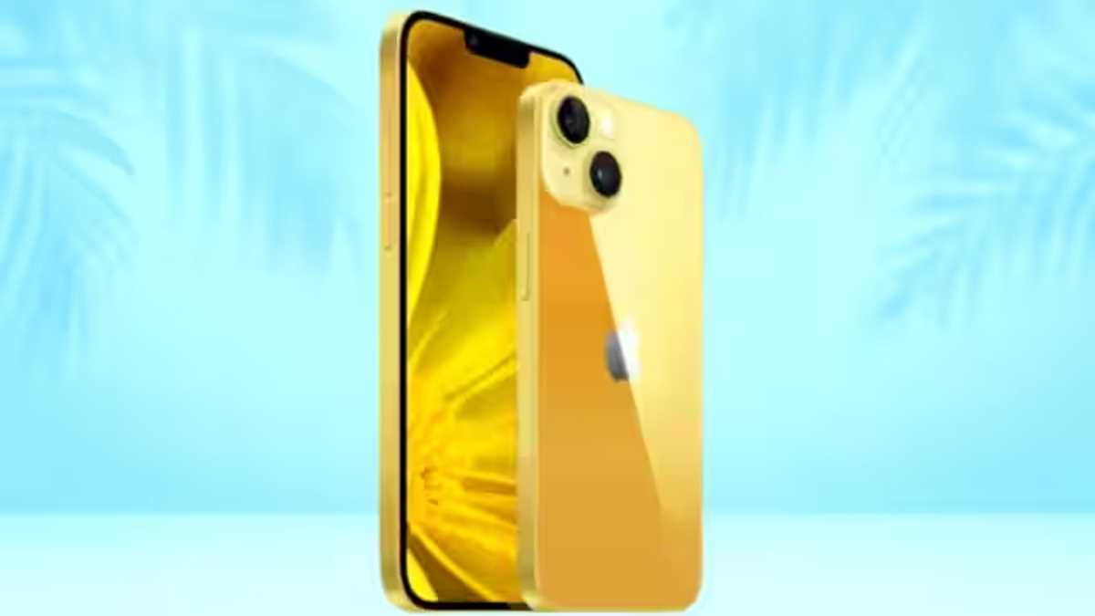 येलो कलर में आईफोन 14 प्लस दिख रहा शानदार